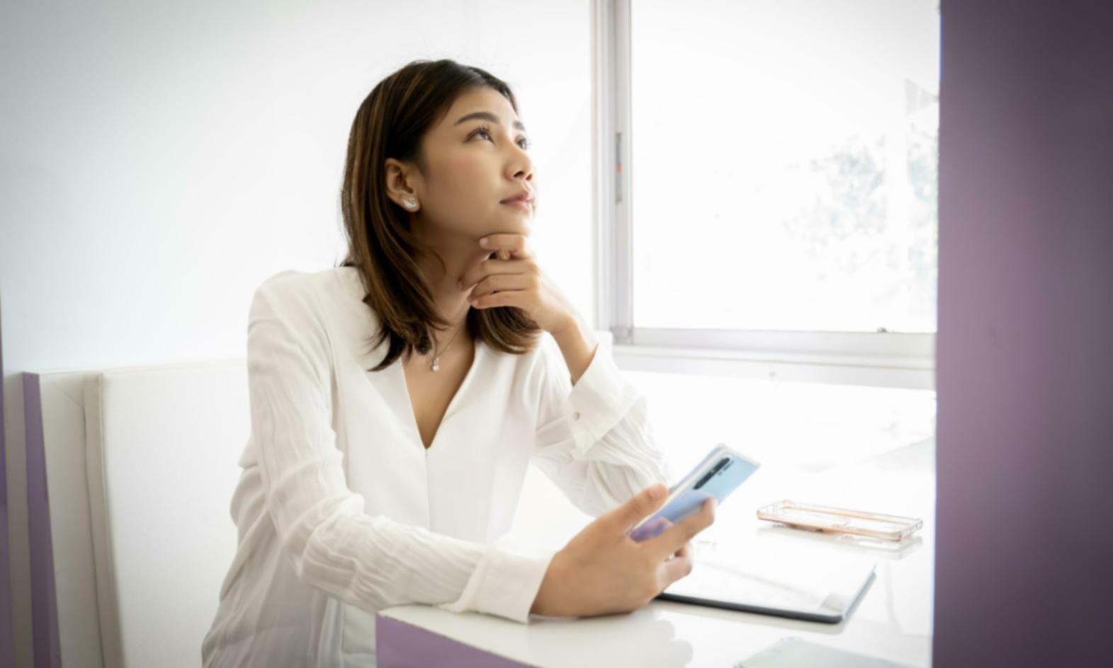 Comfortable workspace setup for financial planning